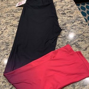 Hot pink black ombré leggings like lularoe